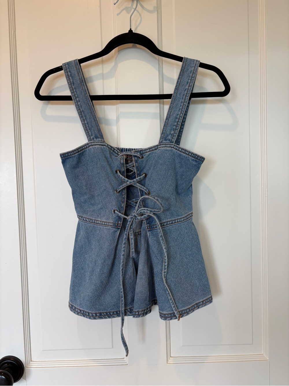 Billabong Denim Lace-Up Corset Top